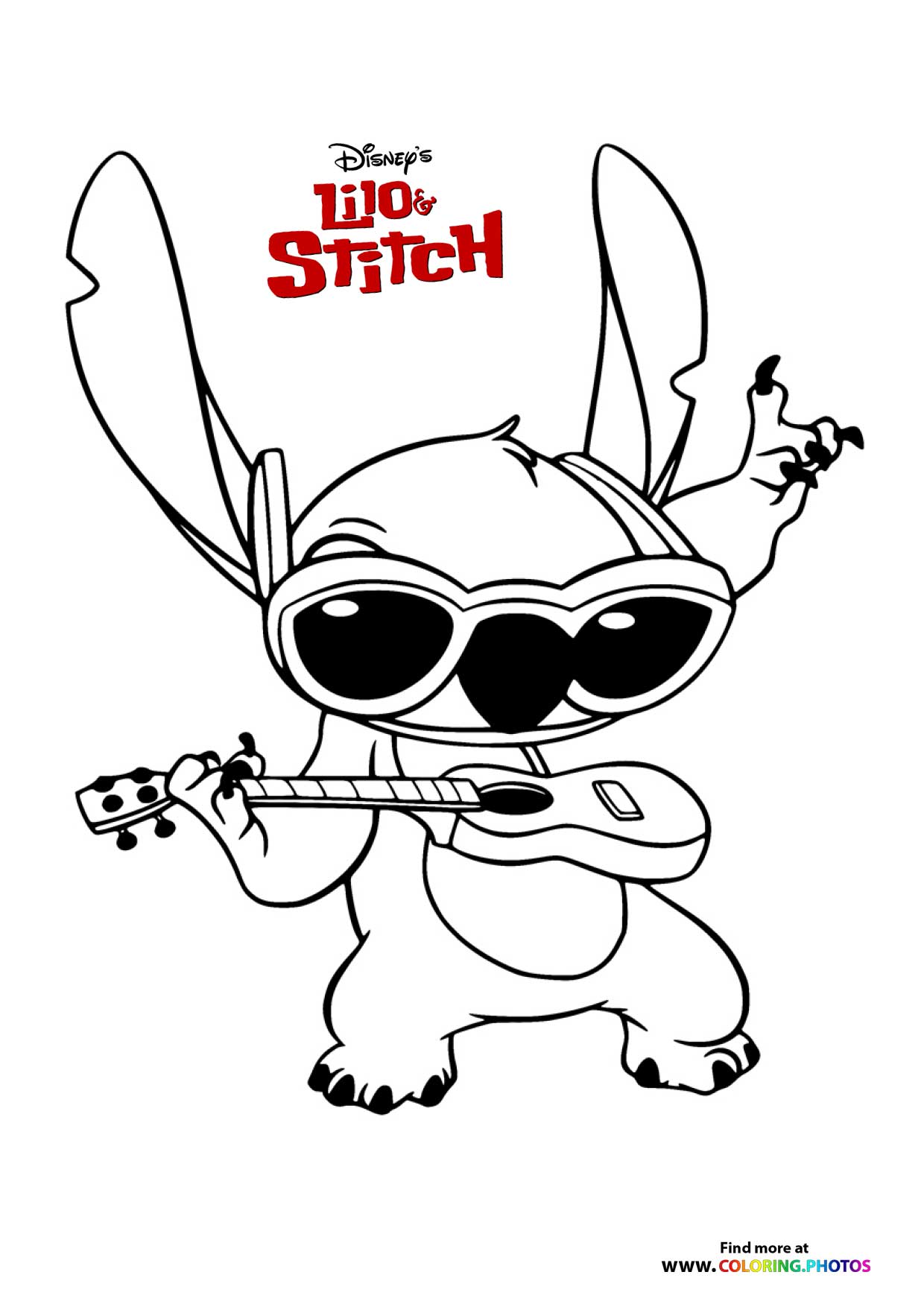 Stitch Playing Guitar