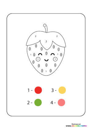 Strawberry color by numbers