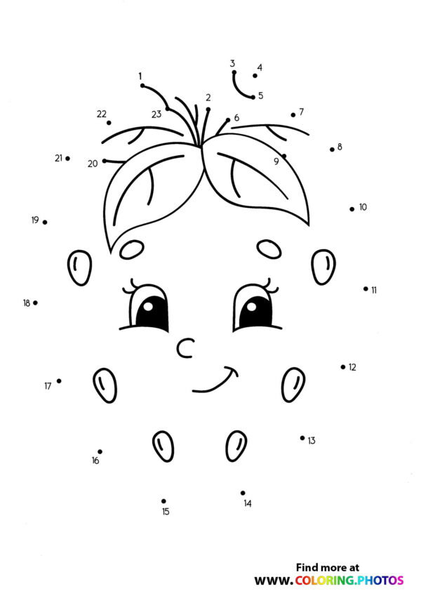 Strawberry dot the dots worksheet