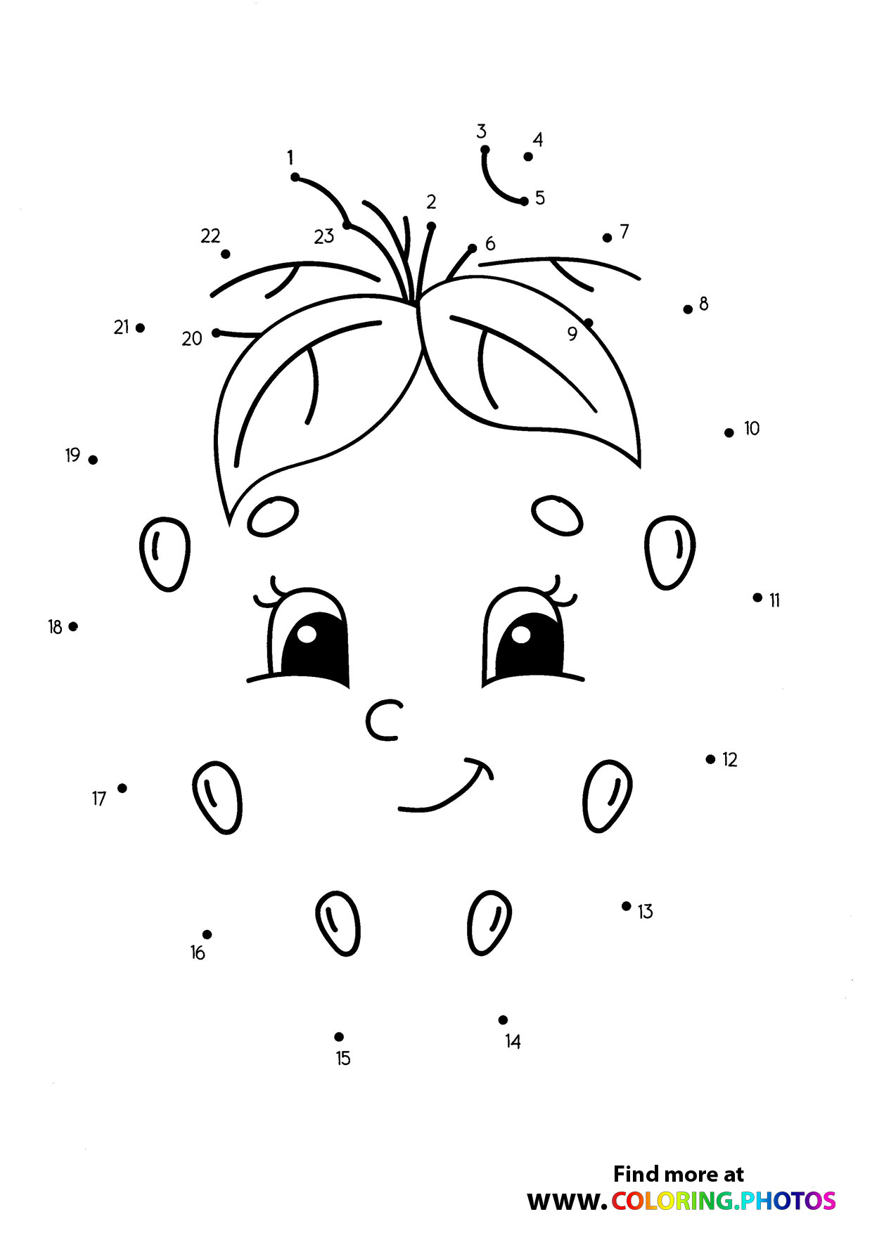 Strawberry dot the dots worksheet