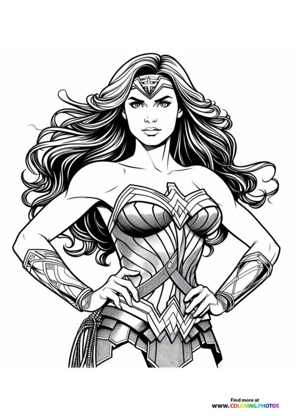 Strong Wonder Woman posing