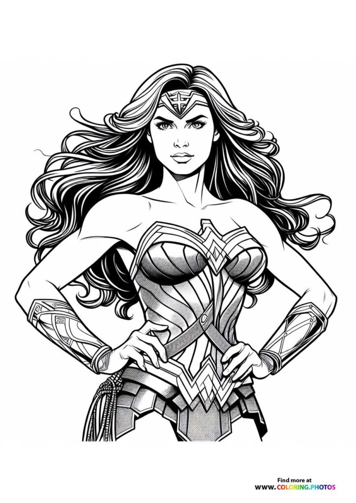 Strong Wonder Woman posing