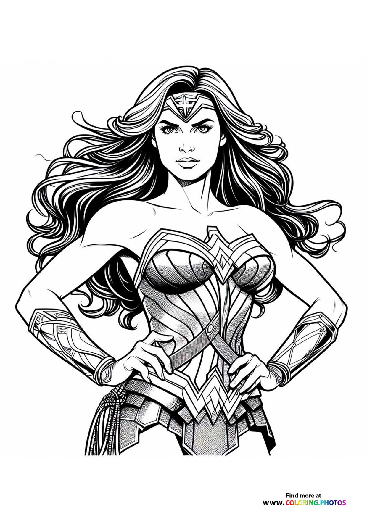 Strong Wonder Woman posing