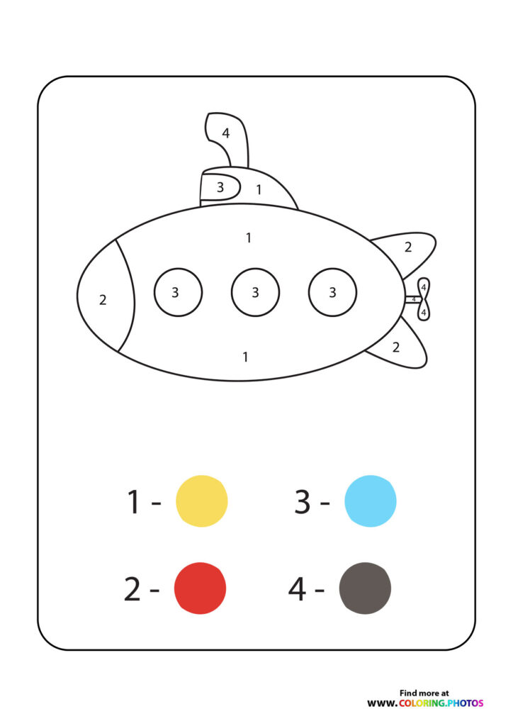 Submarine color by numbers