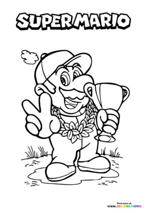 Super Mario With Trophy
