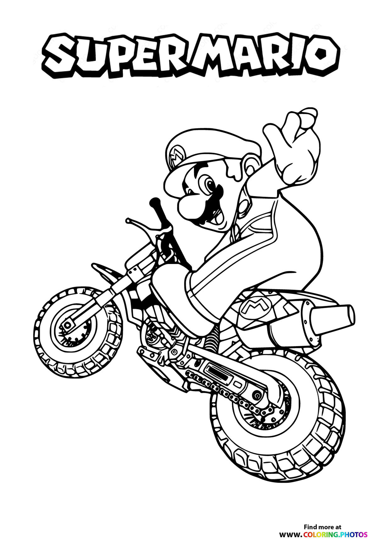 Mario on a Dirt Bike