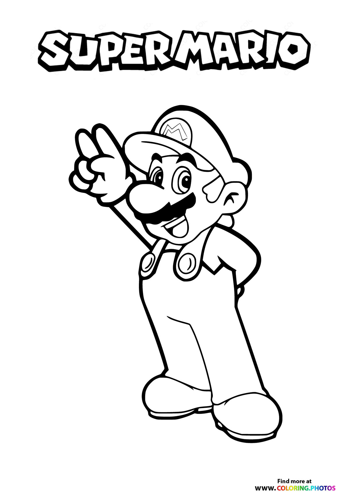 Super Mario Peace Sign