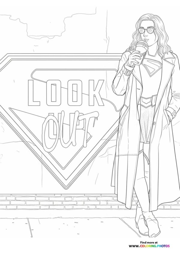 Supergirl with Microphone