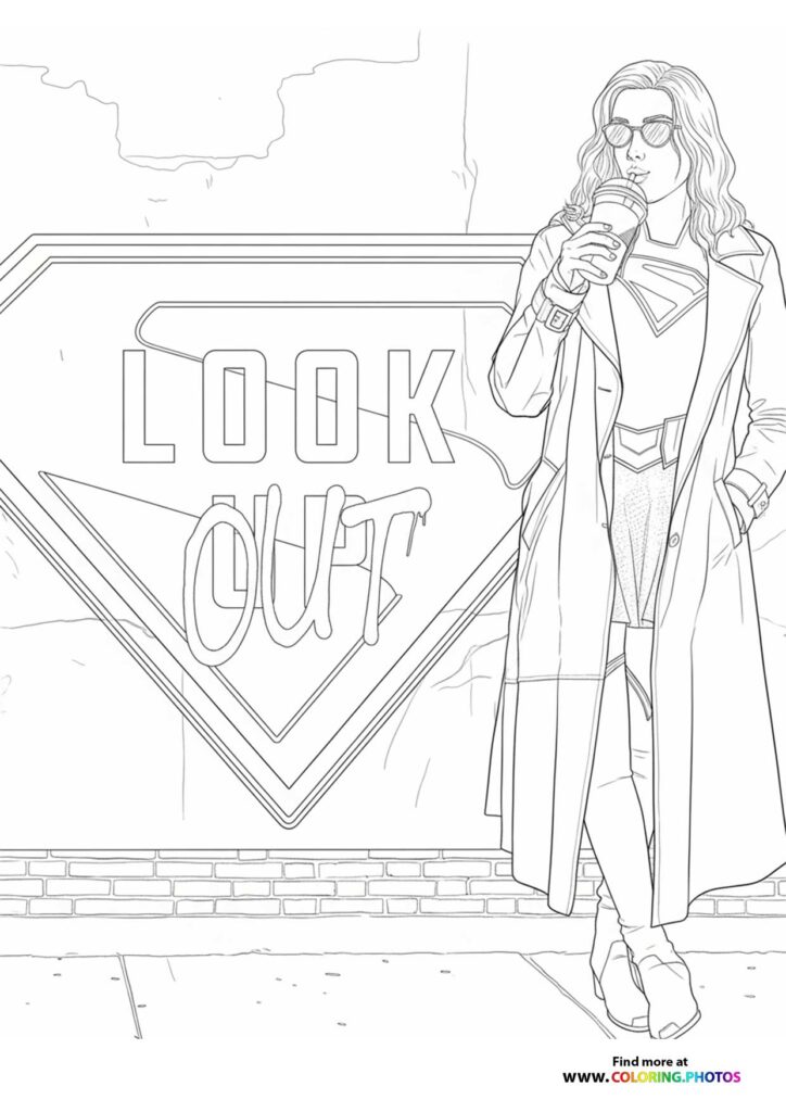 Supergirl with Microphone