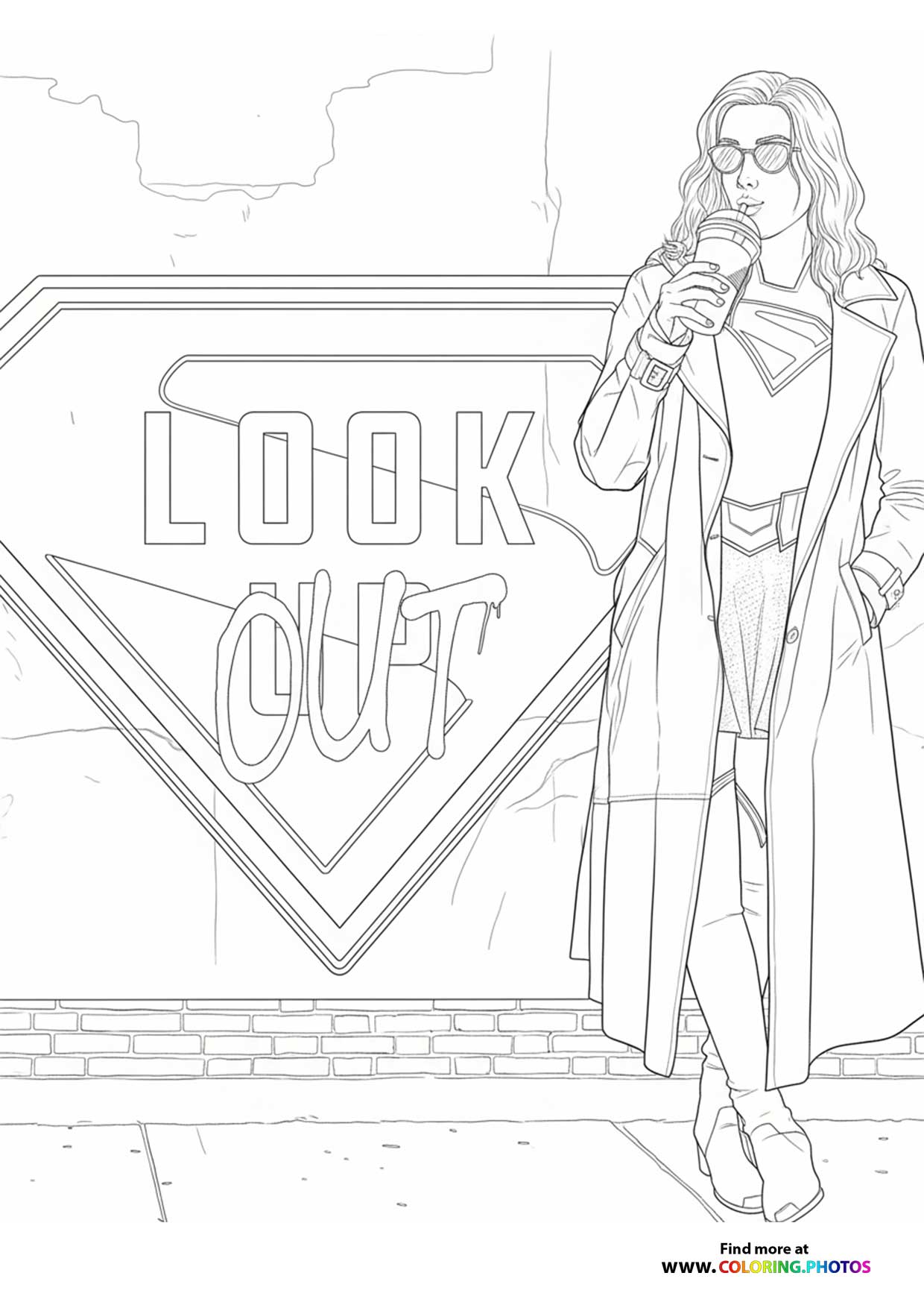 Supergirl with Microphone