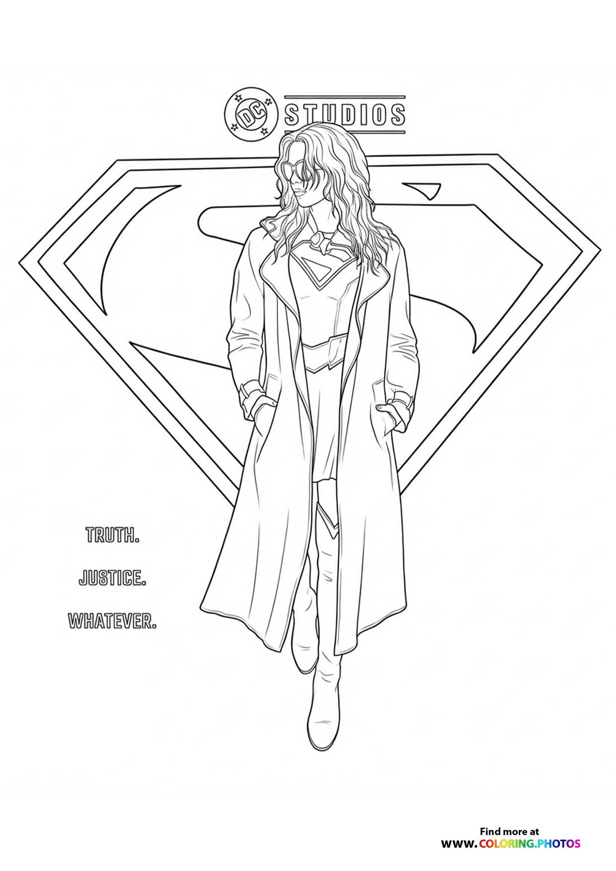 Supergirl in Casual Coat
