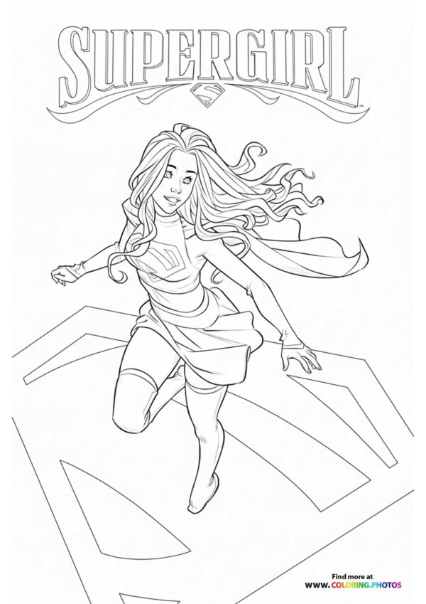 Supergirl Flying in Action
