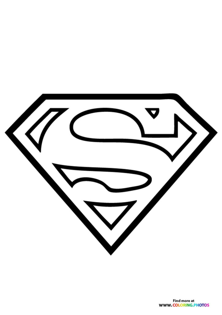 Superman logo coloring page