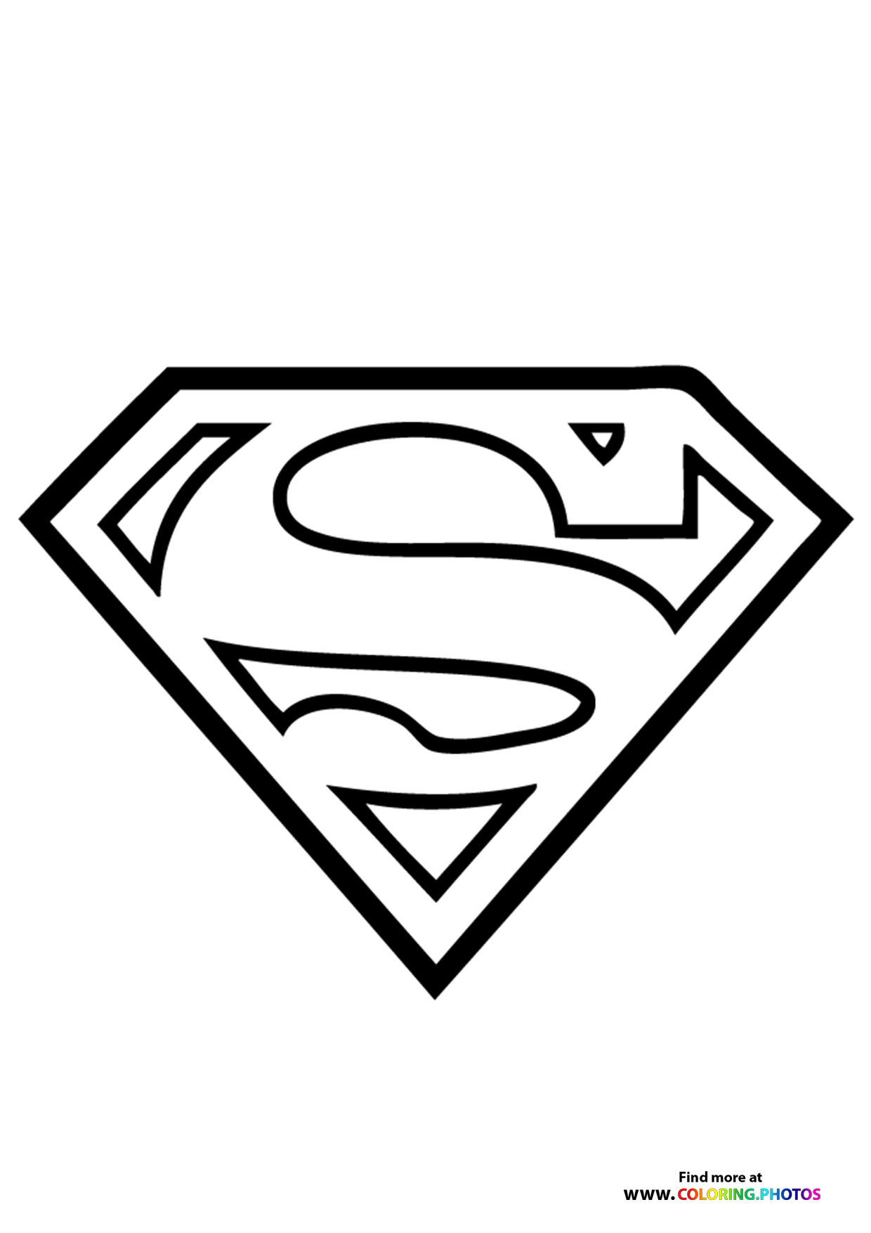 Superman logo coloring page