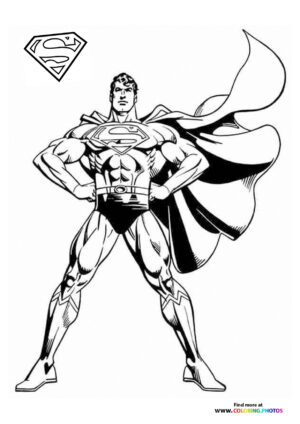 Superman posing for picture