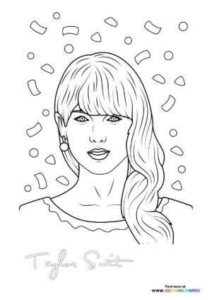Taylor Swift with confetti