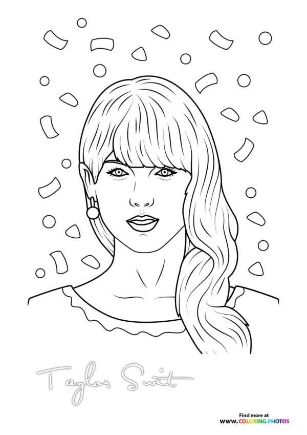 Taylor Swift with confetti