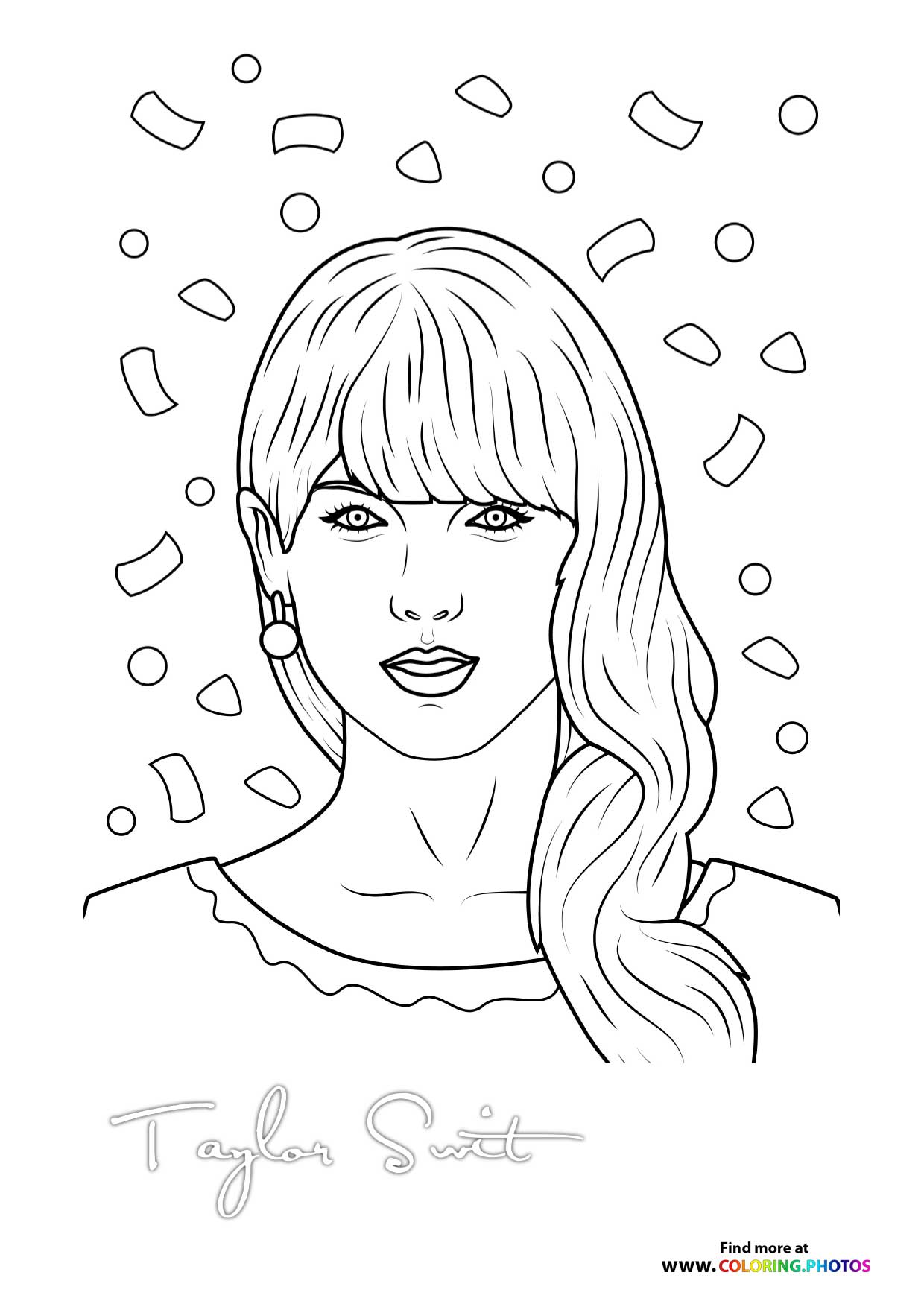 Taylor Swift with confetti