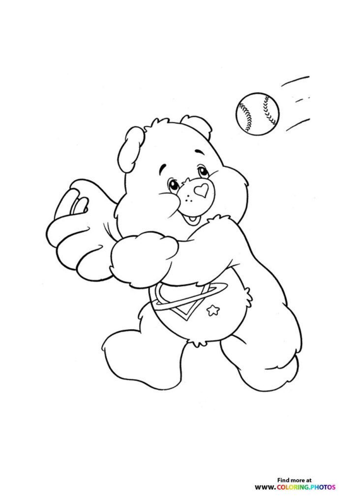 Teddy bear playing catch