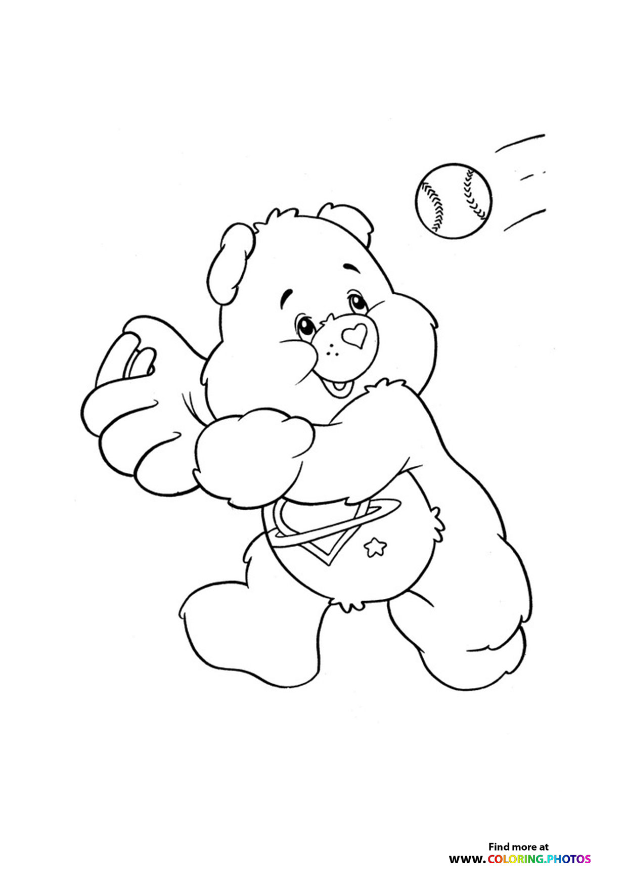 Teddy bear playing catch