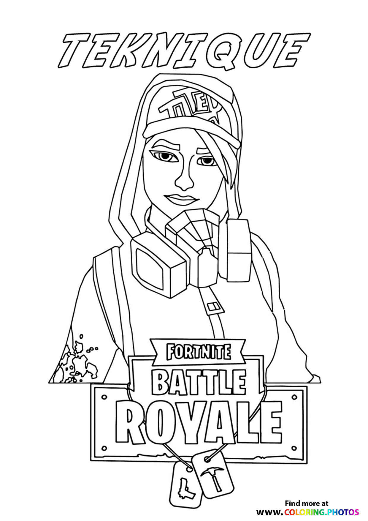 Tenkique - Fortnite coloring page