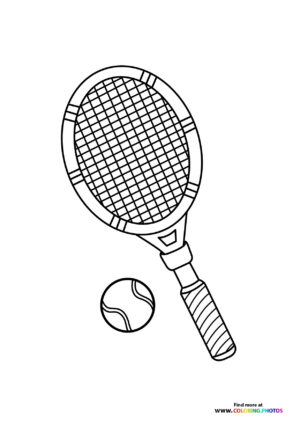Tennis racket and ball