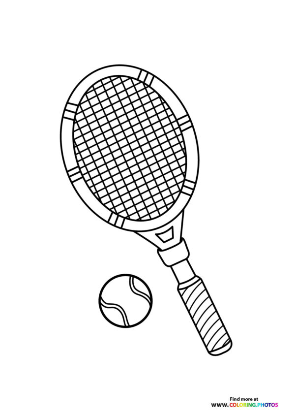 Tennis racket and ball