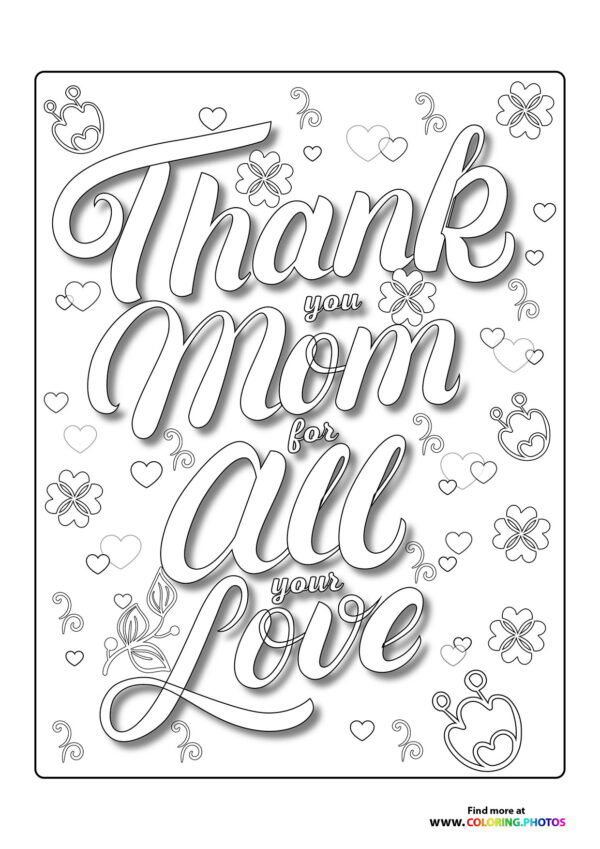 Thank You Mom for All Your Love