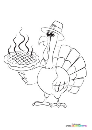 Turkey Chef with Pie