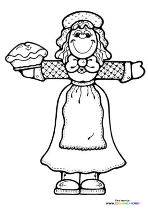 Pilgrim Woman with Pie