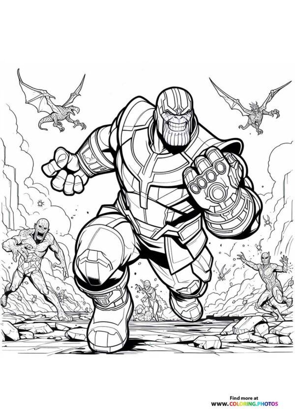 Thanos fighting