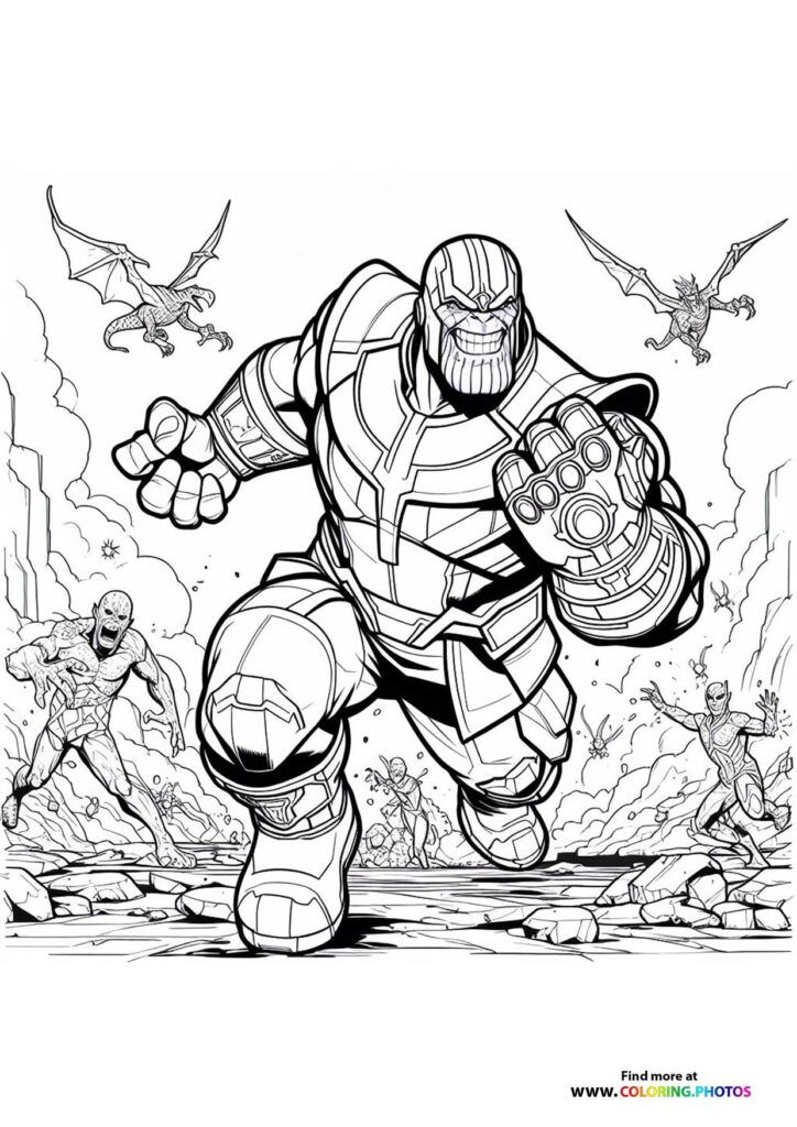 Thanos fighting