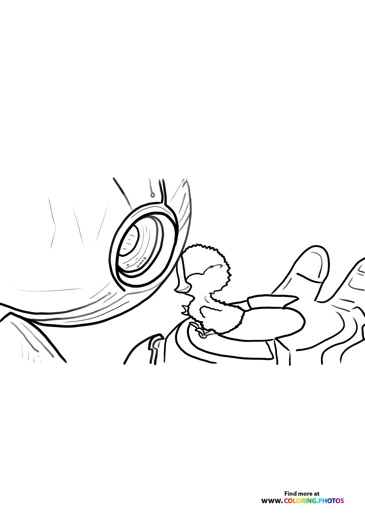 Roz Holding the Robot’s Eye