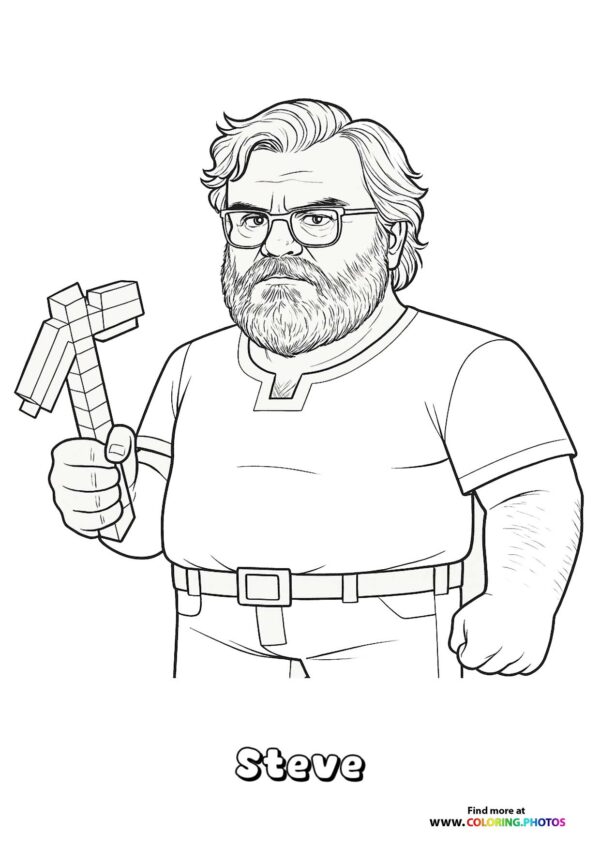 Steve with Minecraft Pickaxe