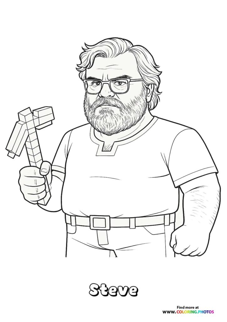 Steve with Minecraft Pickaxe