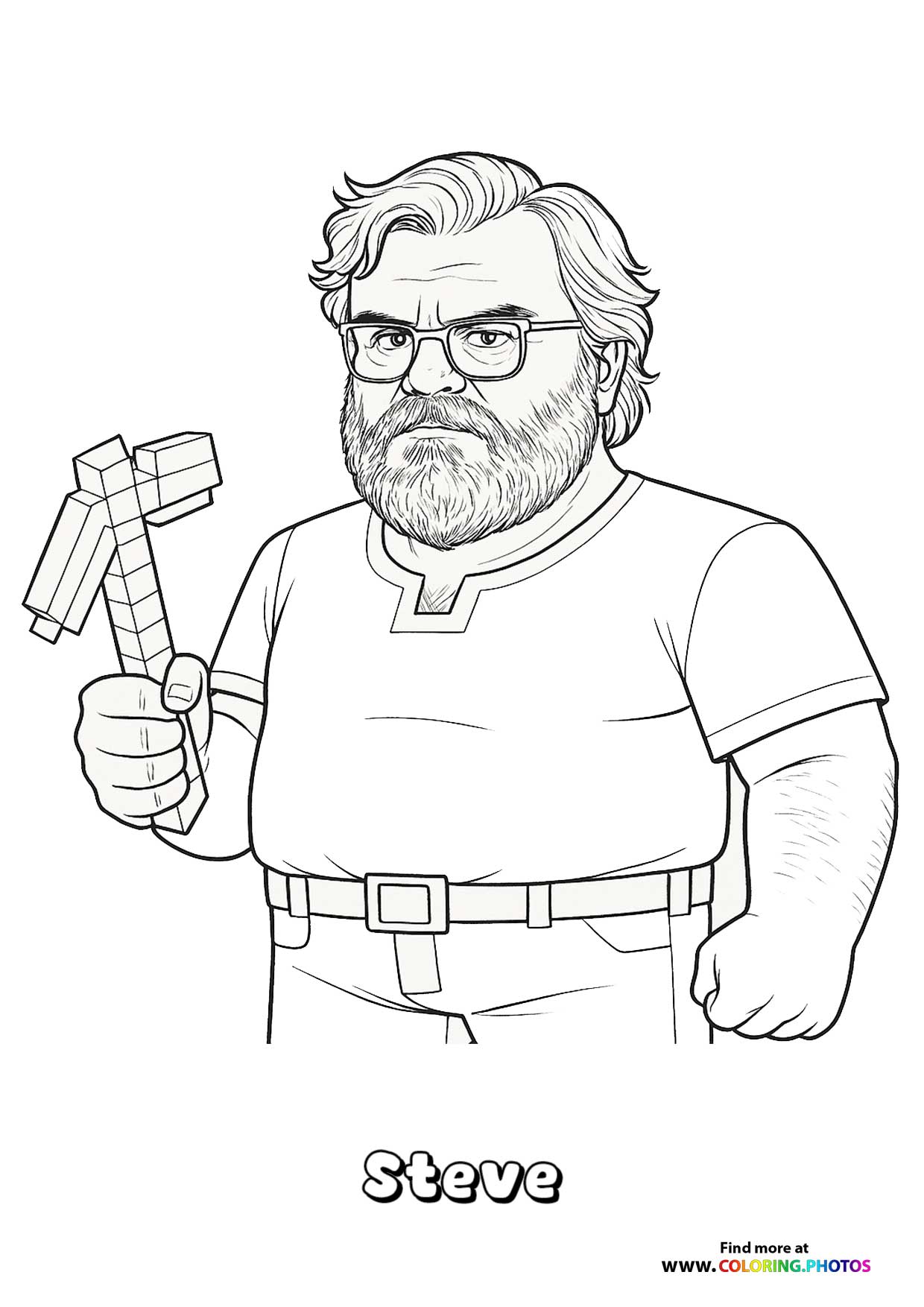 Steve with Minecraft Pickaxe