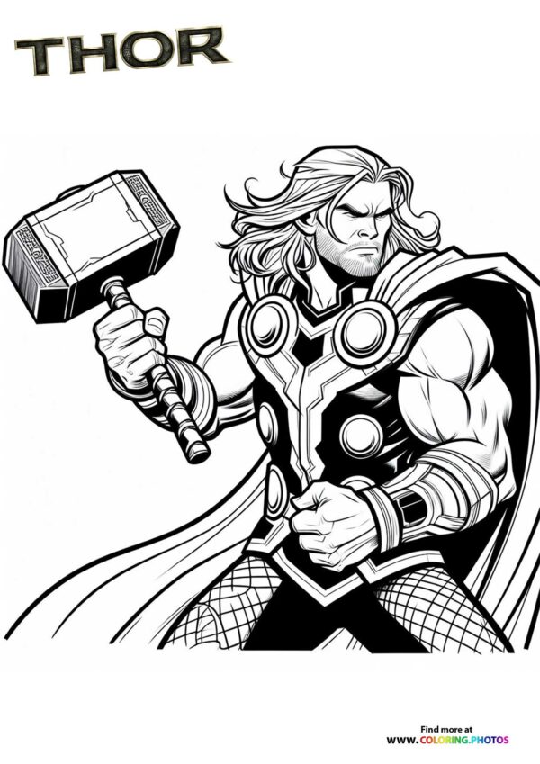 Thor Wielding Mjolnir