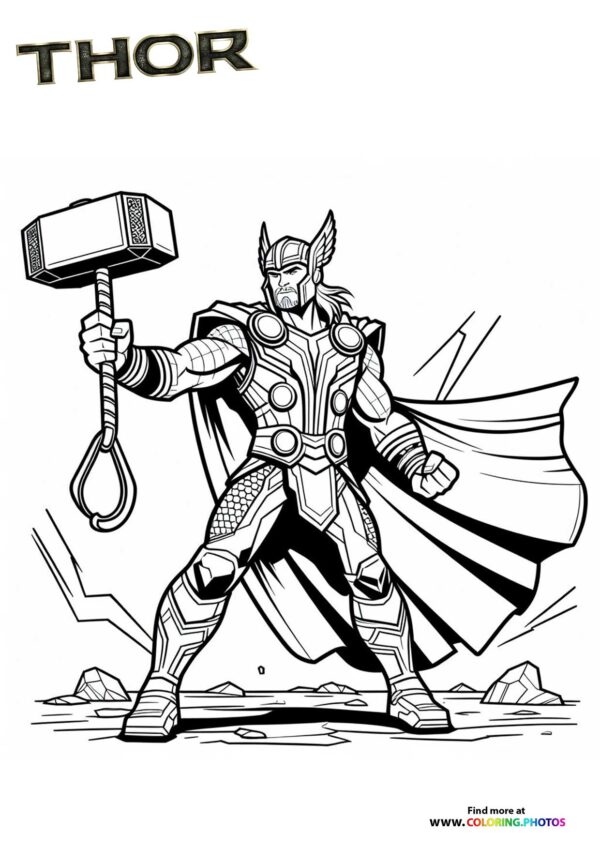 Thor Wielding Mjolnir