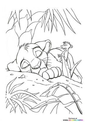 Timon and Pumbaa Under the Tree
