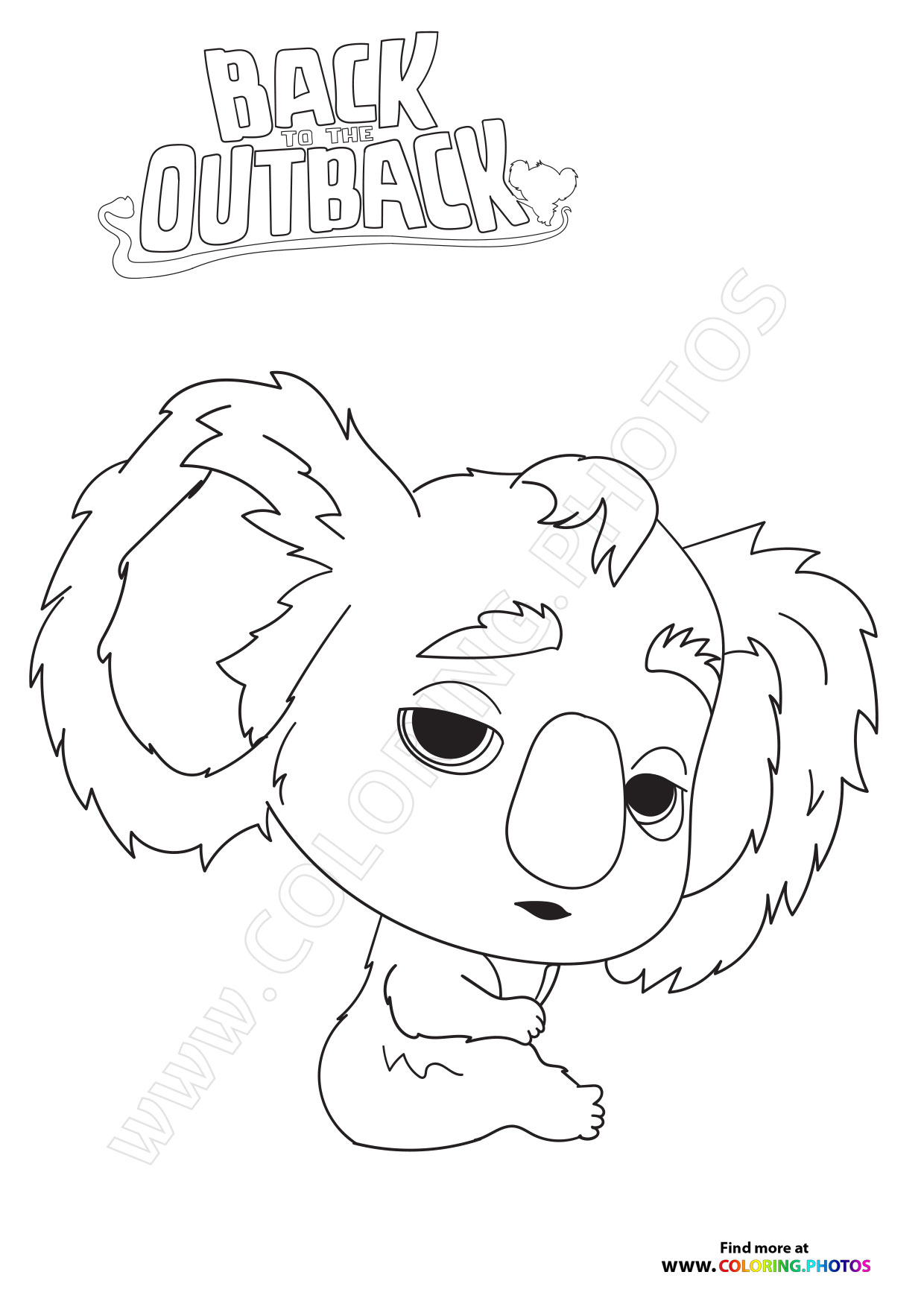Tom Pretty Boy from Back to the Outback coloring page