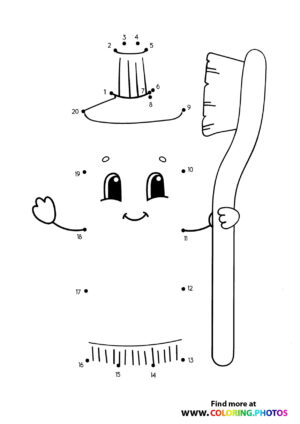 Tootpaste dot the dots