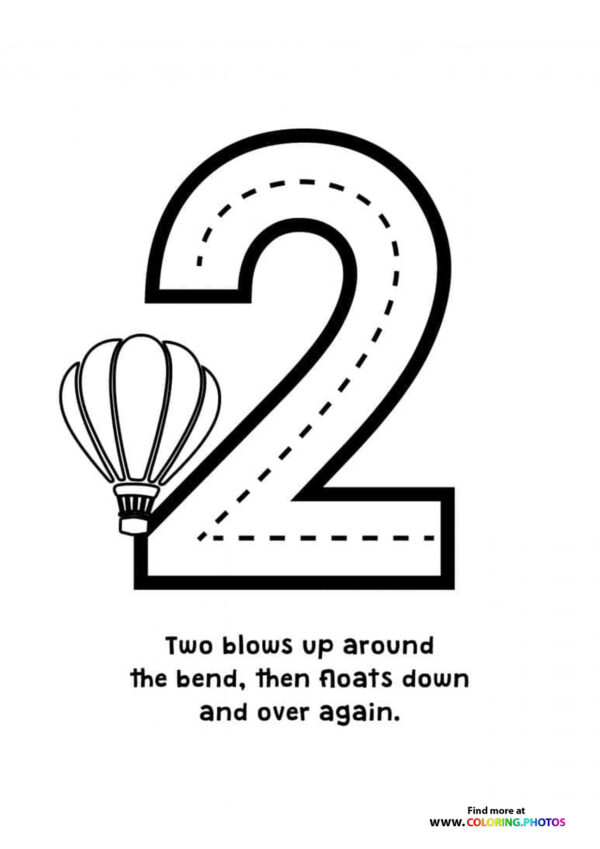 Trace numbers coloring pages page 2
