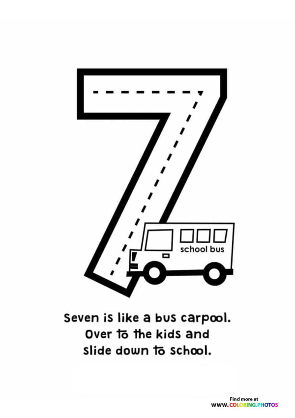 Trace numbers coloring pages page 7