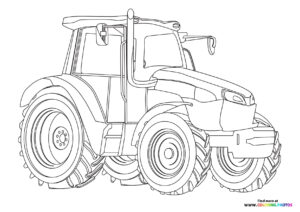 Tractor with big tyres
