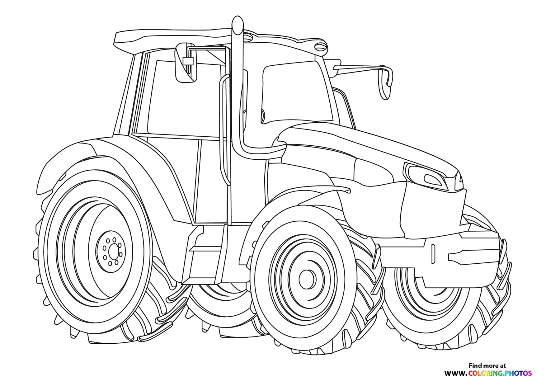 Tractor with big tyres