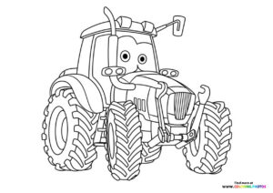 Tractor with eyes
