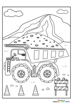 Truck hauling dirt