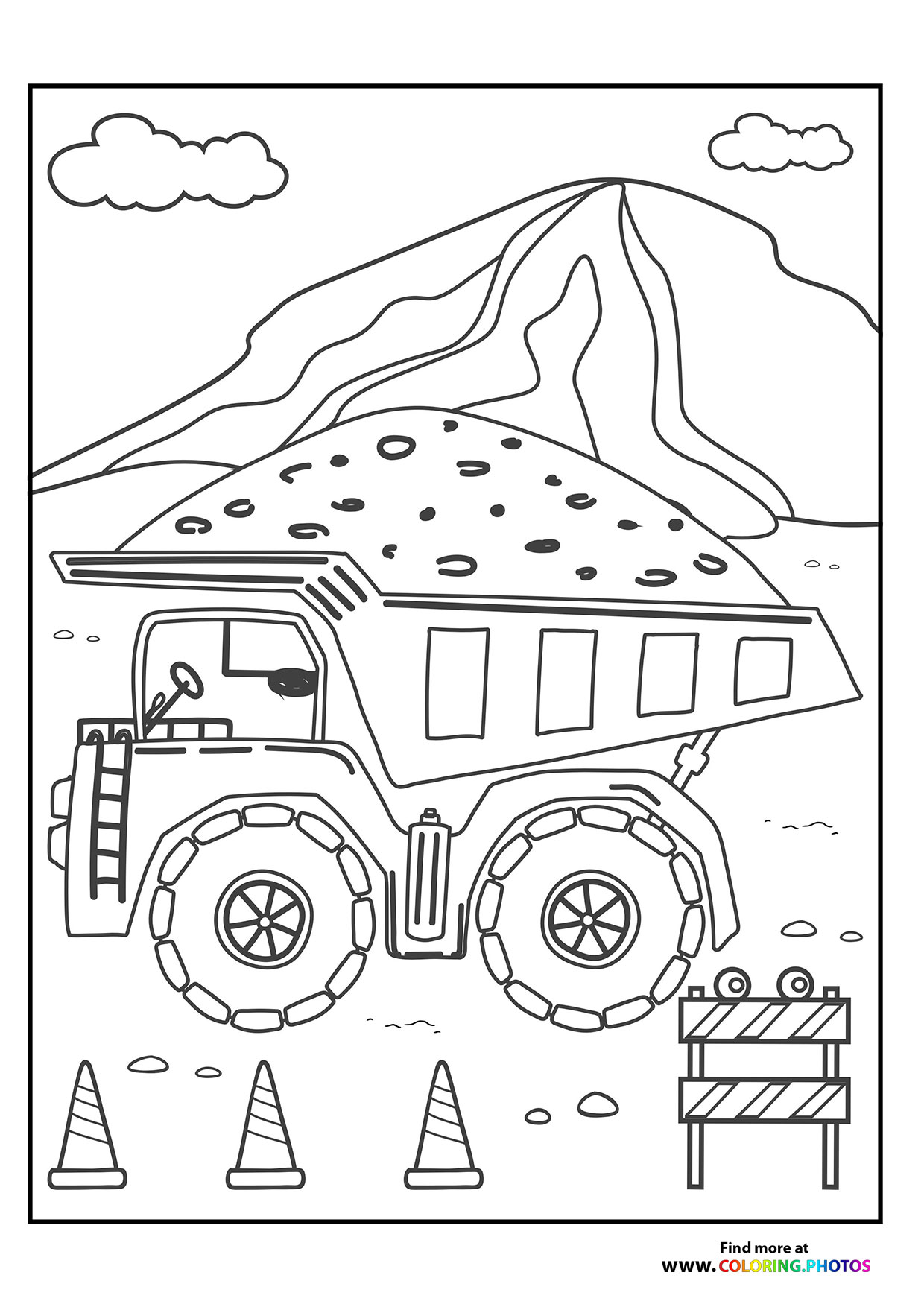Truck hauling dirt