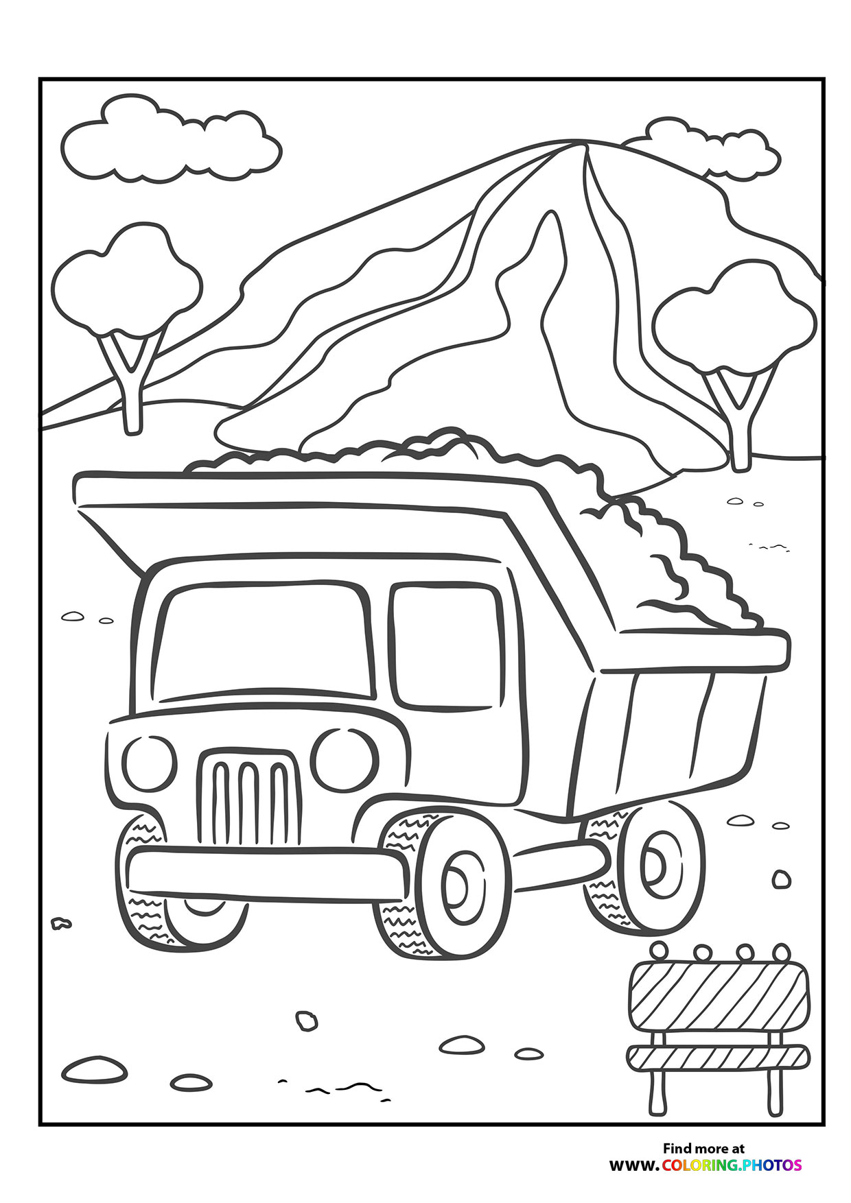 Truck with rocks