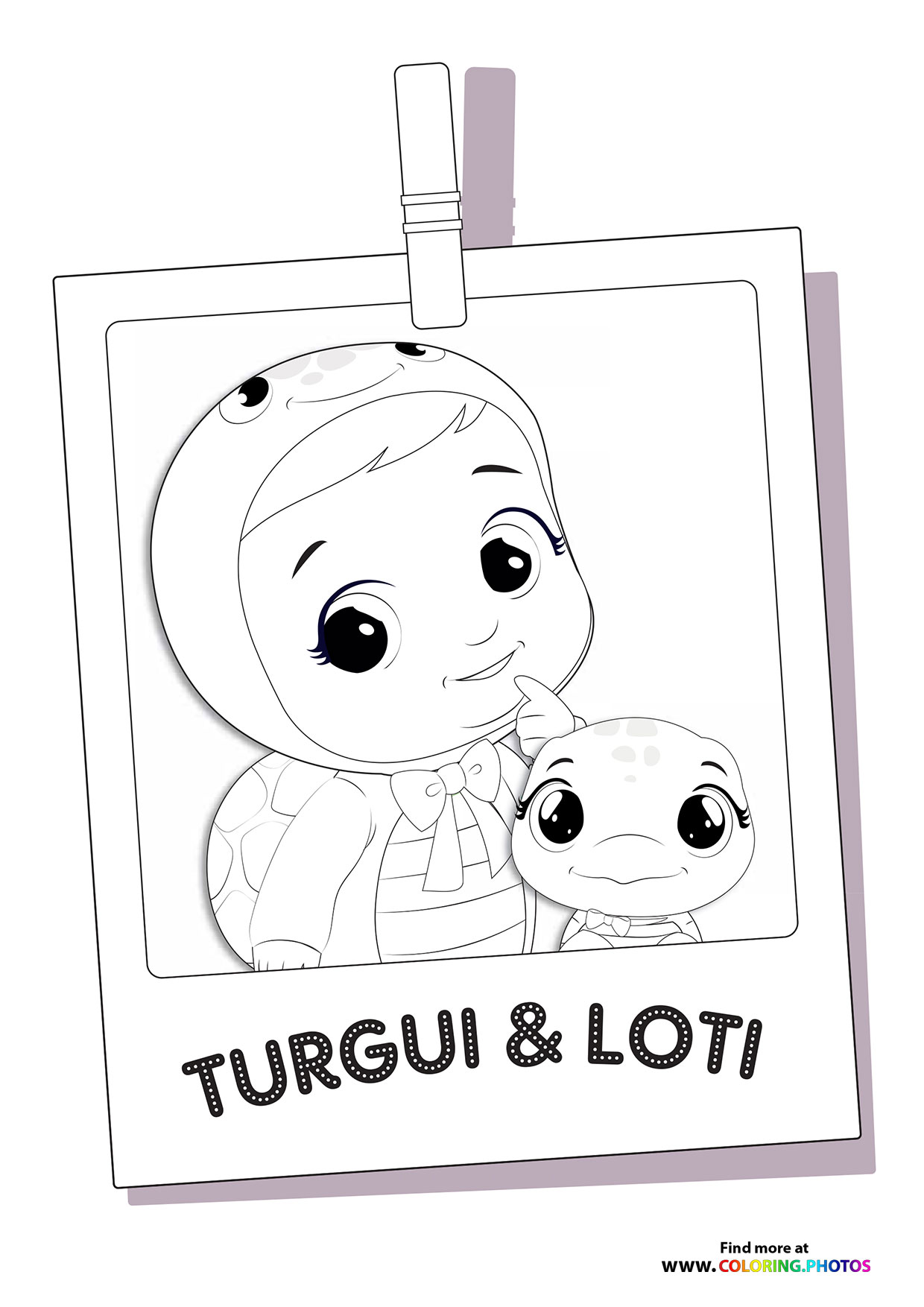 Turgui and Loti - Cry Babies coloring page